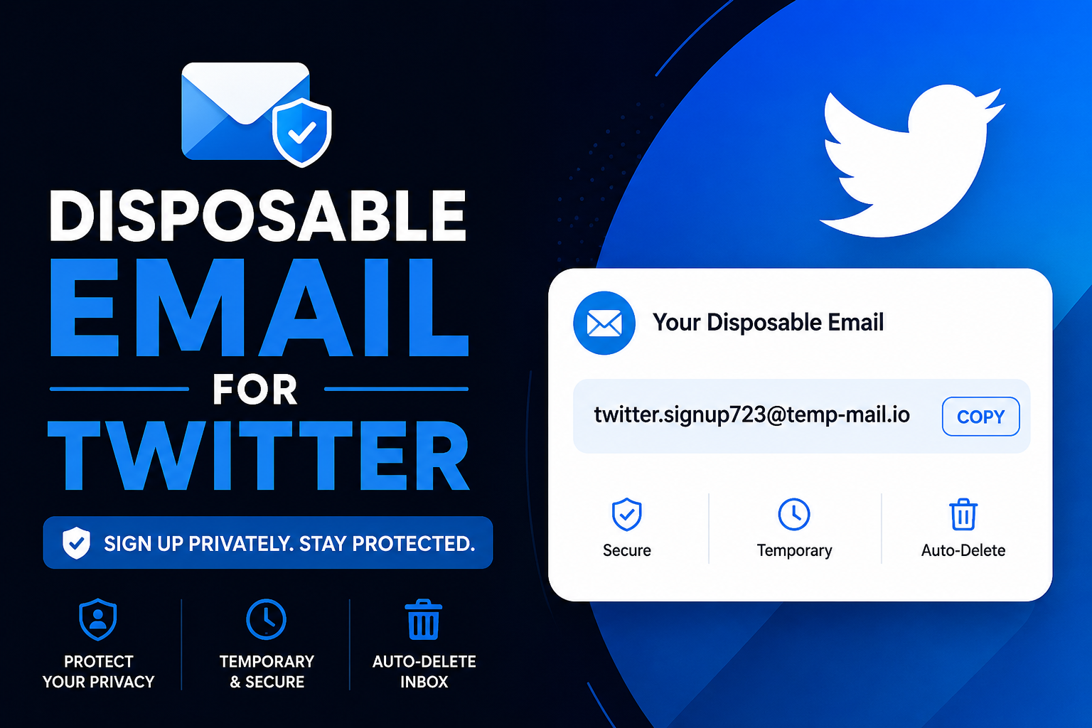 Create a Disposable Email for Twitter | Privacy Simplified